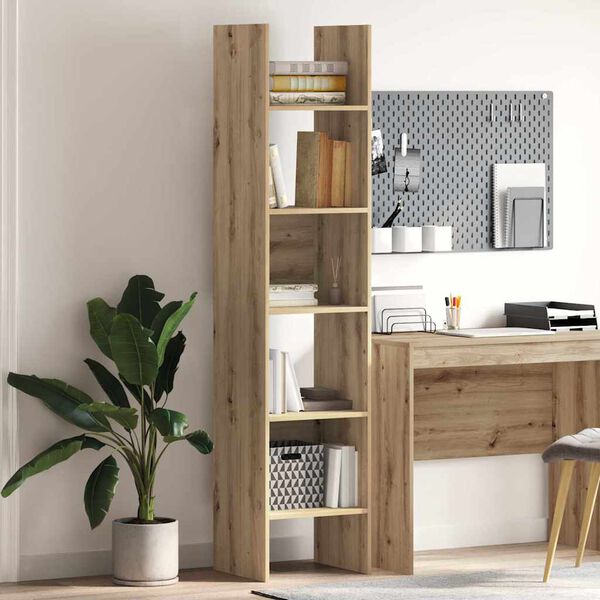 vidaXL Book Cabinet Artisan Oak 40 x 35 x 180 cm Engineered Wood