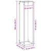 vidaXL Firewood Rack Black 25x25x100 cm Cold-rolled steel