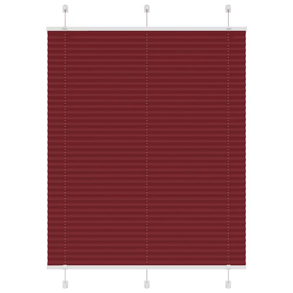 vidaXL Pleated Blind Bordeaux Red 110x100 cm Fabric Width 109.4 cm Polyester