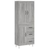 vidaXL Highboard Grey Sonoma 69.5x34x180 cm Engineered Wood