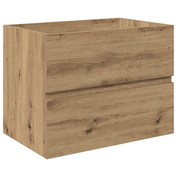 vidaXL Sink Cabinet with Built-in Basin and Faucet Artisan Oak