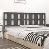 vidaXL Bed Headboard Grey 205.5x4x100 cm Solid Wood Pine