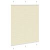 vidaXL Pleated Blind Cream 110x100 cm Fabric Width 109.4 cm Polyester