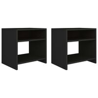 vidaXL Bedside Cabinets 2 pcs Black 40x30x40 cm Engineered Wood