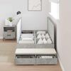 vidaXL Storage Bed Frame Concrete Grey 75 cm Engineered Wood