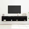 vidaXL TV Cabinet Set 2 pcs Black oak 80 x 30 x 30 cm Engineered Wood