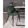 Venture Home Dining Chairs 2 pcs Velvet Velvet Black and Green