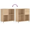 vidaXL Record Cabinet Sonoma Oak 84.5x38x89 cm Engineered Wood