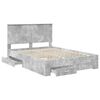 vidaXL Bed Frame Concrete Grey 150 x 200 cm Engineered Wood