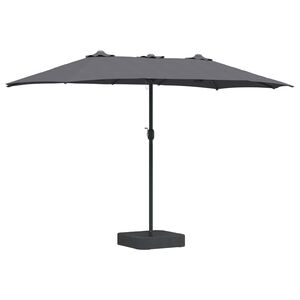 vidaXL Garden Parasol Anthracite 385 x 209 x 244 cm Polyester