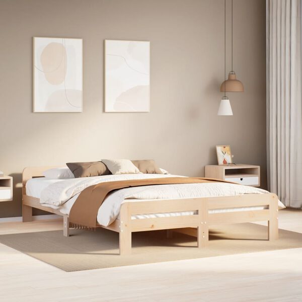 vidaXL Bed Frame without Mattress 160x200 cm Solid Wood Pine