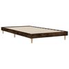 vidaXL Bed Frame without Mattress Smoked Oak 90x190 cm Single Engineered Wood