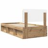vidaXL Bed Frame Artisian Oak 75 x 190 cm Solid Pine Wood