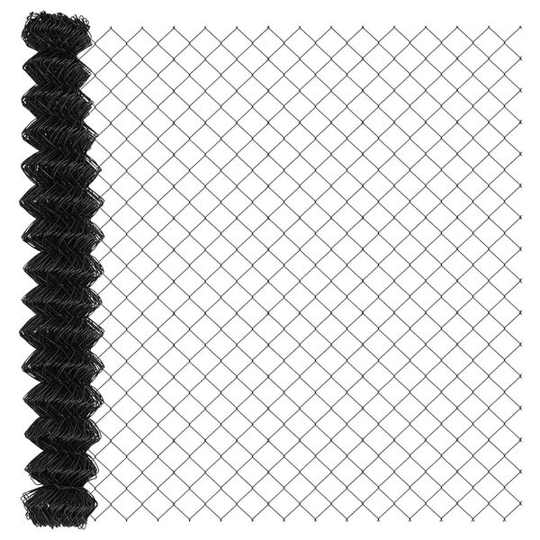 vidaXL Chain Link Fence Grey 10 x 1.6 m Steel