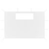 vidaXL Gazebo Sidewalls with Windows 2 pcs White