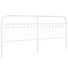 vidaXL Metal Headboard White 200 cm