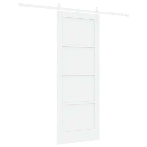 vidaXL Sliding Door White 78 x 202 cm Solid Pine Wood