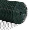 vidaXL Fence Post Green 100 x 0.6 m (16 x 16 mm mesh) Steel and PVC