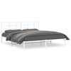 vidaXL Metal Bed Frame without Mattress with Headboard White 183x213cm