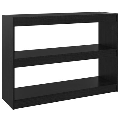 vidaXL Book Cabinet Room Divider Black 100x30x71.5 cm Pinewood