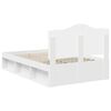 vidaXL Bed Frame with Headboard White 135 x 190 cm Solid Pine Wood