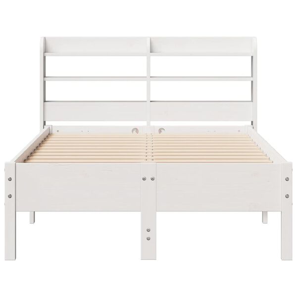 vidaXL Bed Frame without Mattress White 120x200 cm Solid Wood Pine