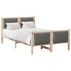 vidaXL Bed Frame with Headboard Dark Grey 120 x 200 cm Fabric