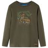 Kids' T-shirt with Long Sleeves Khaki 92