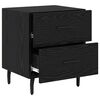 vidaXL Bedside Cabinet with Drawer 2 pcs Black Oak 40 x 35 x 47.5 cm