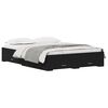 vidaXL Bed Frame with Drawer Black Oak 135 x 190 cm Engineered Wood