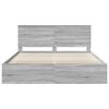 vidaXL Bed Frame Grey Sonoma 180 x 200 cm Solid Pine Wood