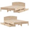 vidaXL Bed Frame without Mattress 135x190 cm Double Solid Wood Pine