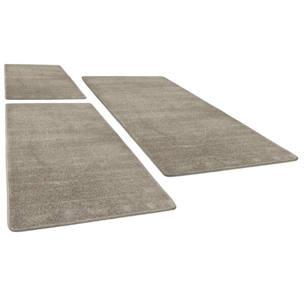 vidaXL Bed Carpets Shaggy High Pile 3 pcs Grey