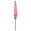vidaXL Balinese Parasol Pink 215 x 215 x 260 cm Cotton and Wood