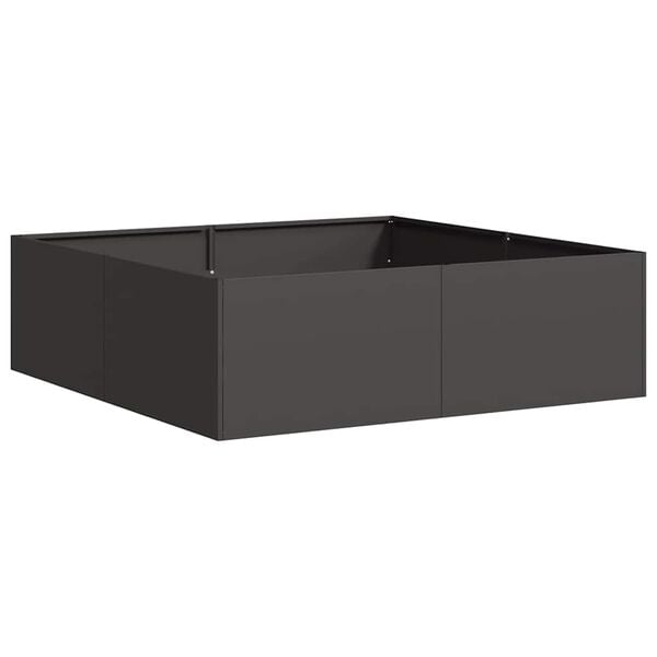 vidaXL Planter Black 100x100x30 cm Steel