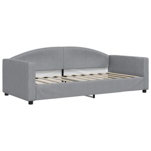 vidaXL Day Bed without Mattress Light Grey 90x190 cm Fabric