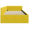vidaXL Corner Bed Frame with Headboard Yellow 80 cm x 200 cm Velvet