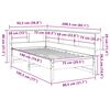 vidaXL Bookcase Bed without Mattress White 75x190 cm Solid Wood Pine