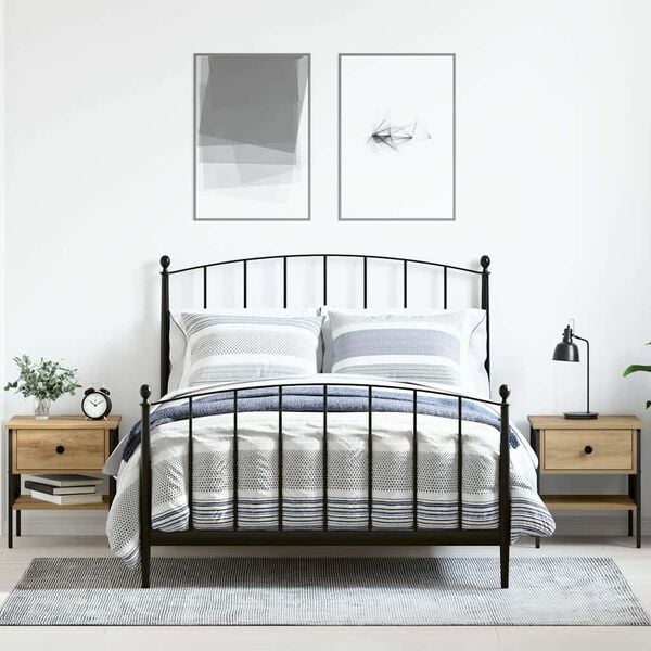 vidaXL Bedside Cabinet with Drawer 2 pcs Artisan oak 40 x 42 x 45 cm