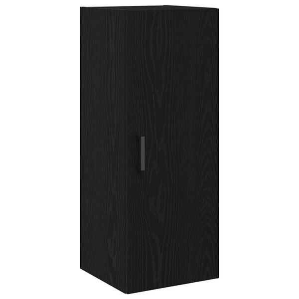vidaXL Wall Mounted Cabinet Black Oak 34.5x34x90 cm Engineered Wood