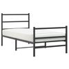 vidaXL Metal Bed Frame without Mattress with Footboard&nbsp;Black 90x200cm
