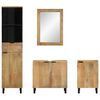 vidaXL 4 Piece Bathroom Furniture Set Brown Solid Wood Mango