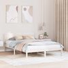 vidaXL Bed Frame White 140 x 200 cm Solid Pine wood