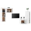 vidaXL TV Cabinets 4 pcs White Solid Wood Pine