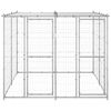 vidaXL Outdoor Dog Kennel Galvanised Steel with Roof 4.84 m²