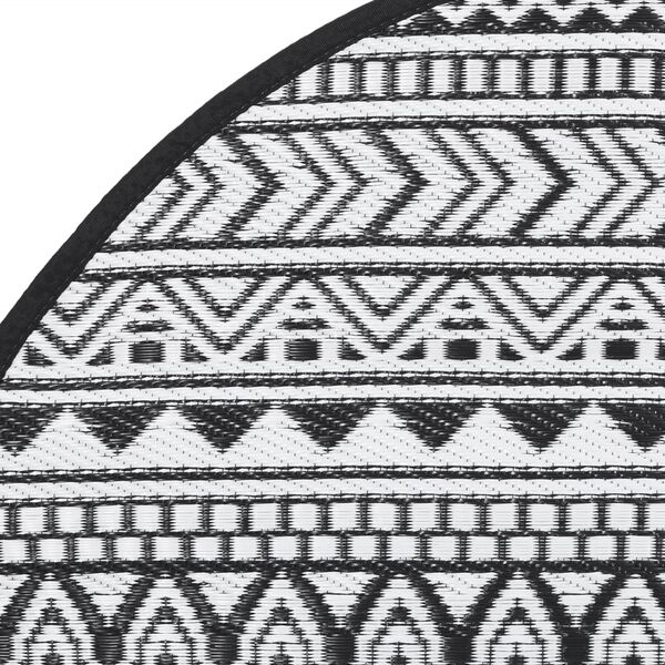 vidaXL Outdoor Carpet ARAKIL Black &Oslash;160 cm PP