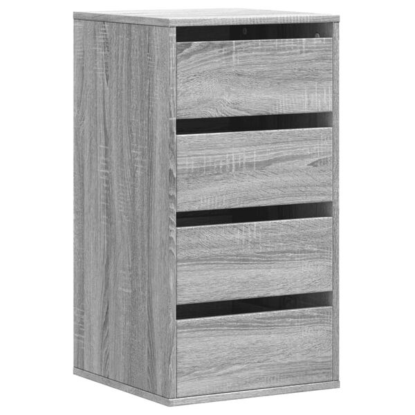 vidaXL Corner Chest of Drawers Grey Sonoma 40x41x76 cm Engineered Wood