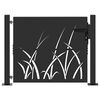 vidaXL Garden Gate 110 x 105 cm Powder-coated steel Black Lockable