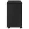 vidaXL Rolling Cabinet Black 63.5 x 39 x 65.5 cm Solid Pine Wood