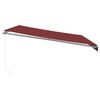 vidaXL Manual Retractable Awning Burgundy 450x350 cm